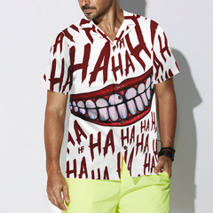 Scary Halloween Clown Smile Hawaiian Shirt - Hyperfavor