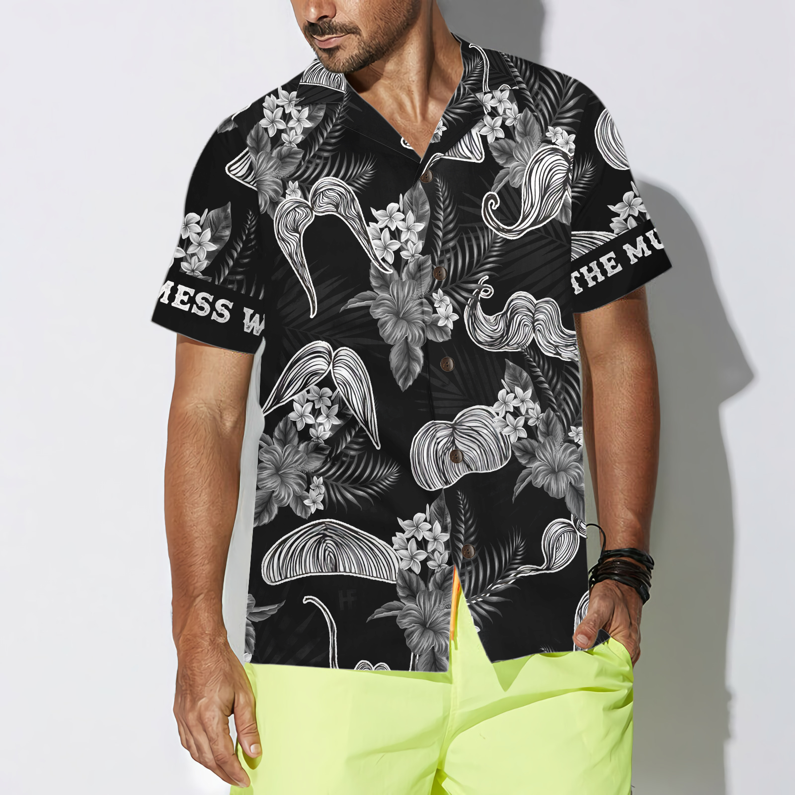 Don't Mess With The Mustache Hawaiian Shirt - Hyperfavor