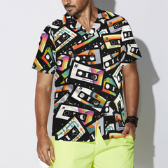 Retro Vintage Cassette Tape Hawaiian Shirt - Hyperfavor