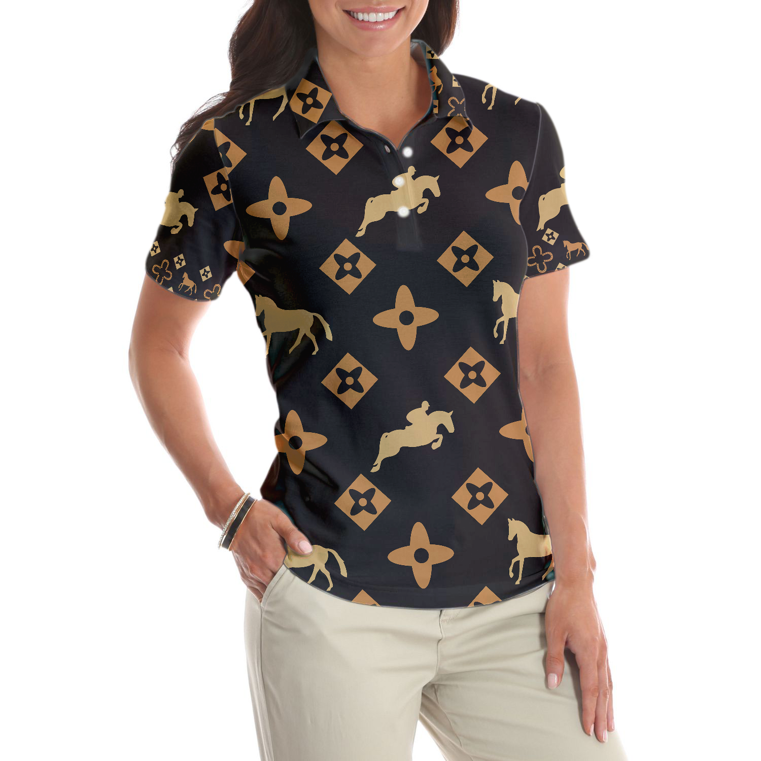 Women's Riding Polo Equestrian Short Sleeve Women Polo Shirt - Hyperfavor