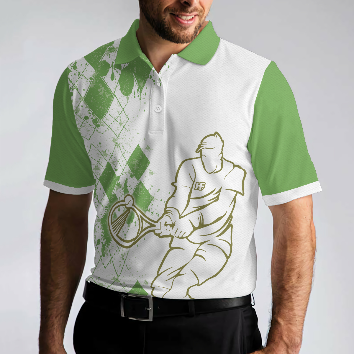 Tennis Now Beer Later Polo Shirt, White And Green Tennis Shirt For Men - Hyperfavor