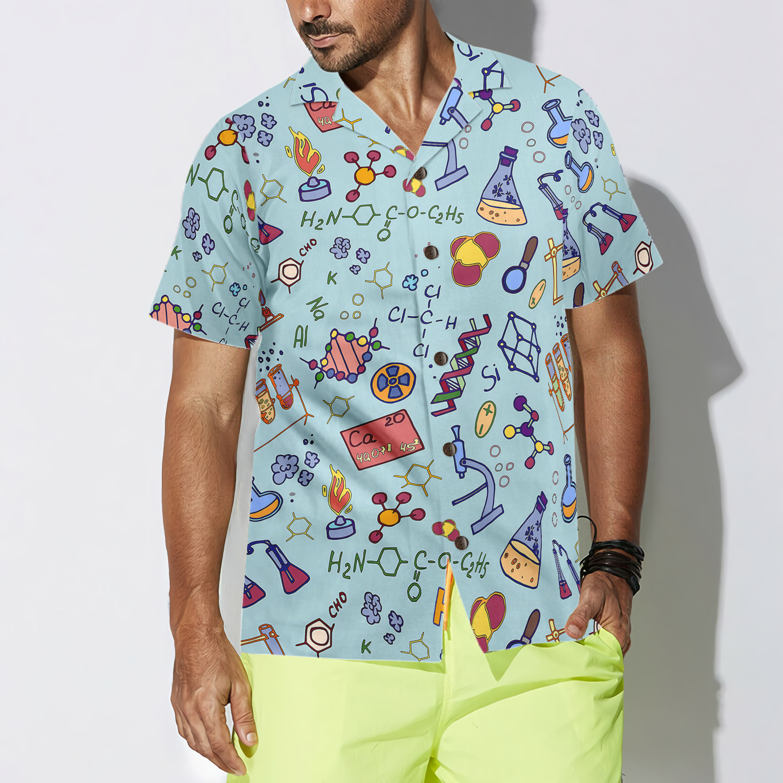 Chemistry Teacher Pattern Hawaiian Shirt - Hyperfavor