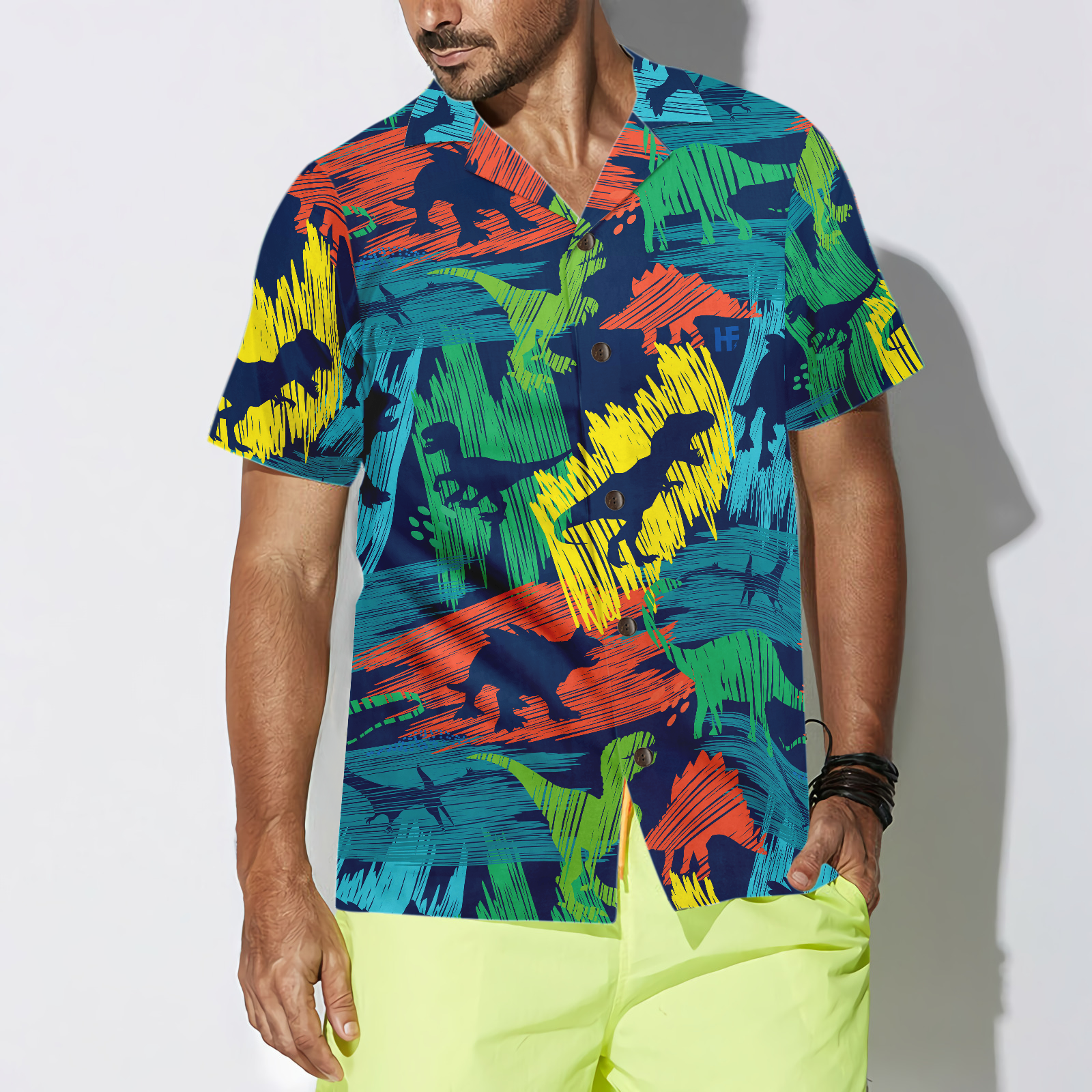 Hand-drawn Color Plates Hawaiian Shirt - Hyperfavor