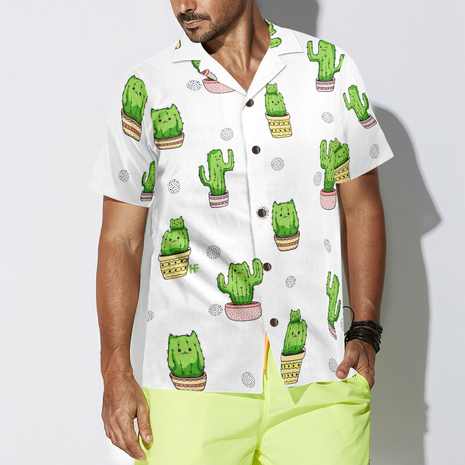 Cactus Cats Hawaiian Shirt - Hyperfavor