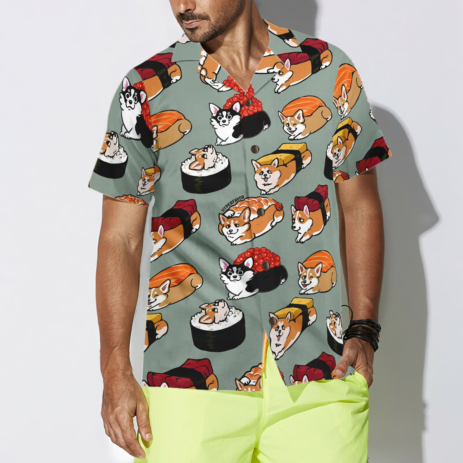 Sushi Corgi Hawaiian Shirt, Best Corgi Shirt For Men And Women - Hyperfavor