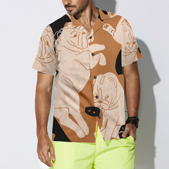 Bulldog Illustration Hawaiian Shirt - Hyperfavor