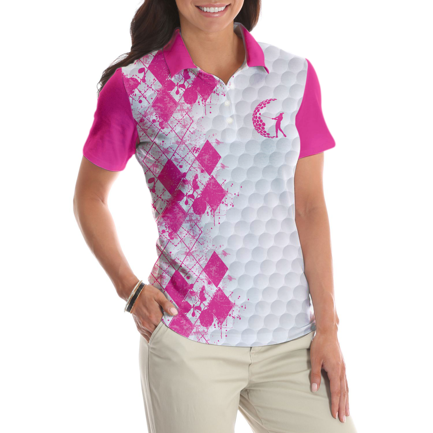 I Don't Always Play Golf Women Short Sleeve Polo Shirt, Pinky Golfing Shirt Female Golfer, Womens Golf Shirt - Hyperfavor