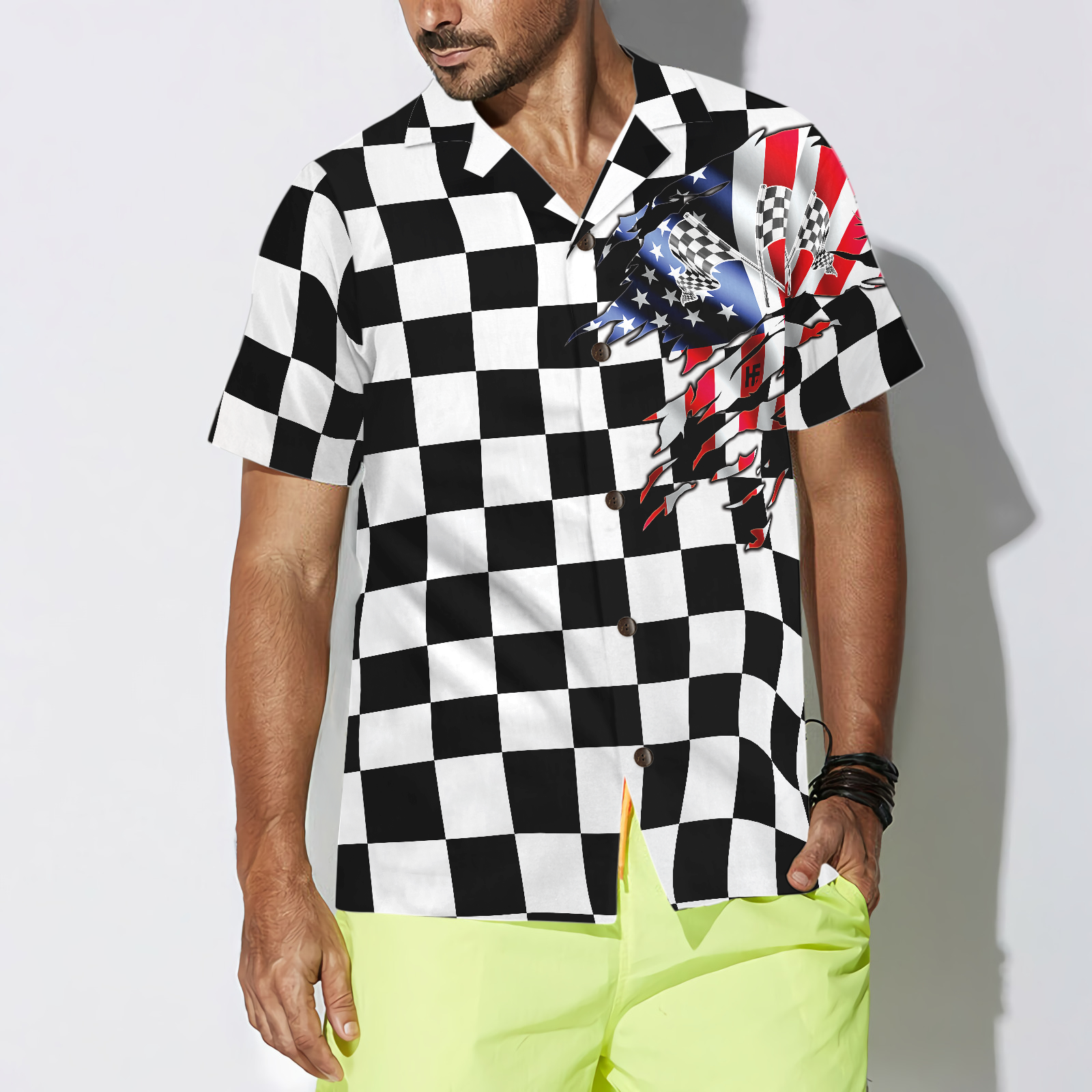 Summer Nights & Race Track Lights Hawaiian Shirt - Hyperfavor