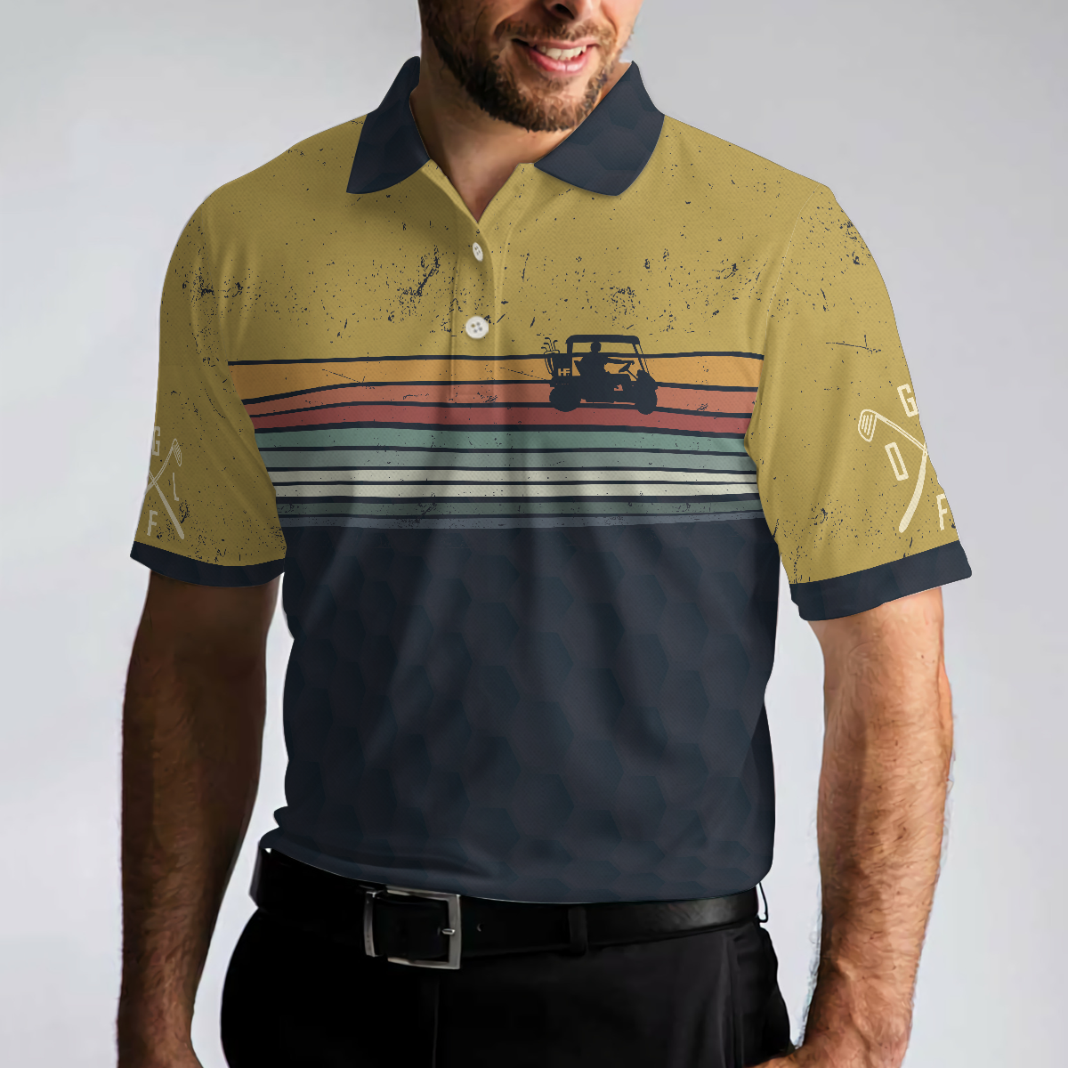 This Is How A Cool Grandpa Rolls Golf Polo Shirt, Striped Shirt For Men, Cool Golf Gift For Golfers - Hyperfavor