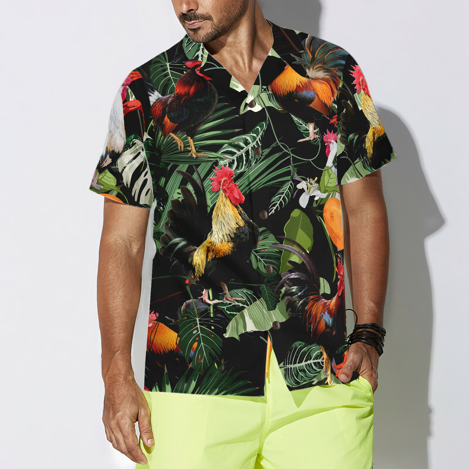 Happy Rooster Hawaiian Shirt - Hyperfavor