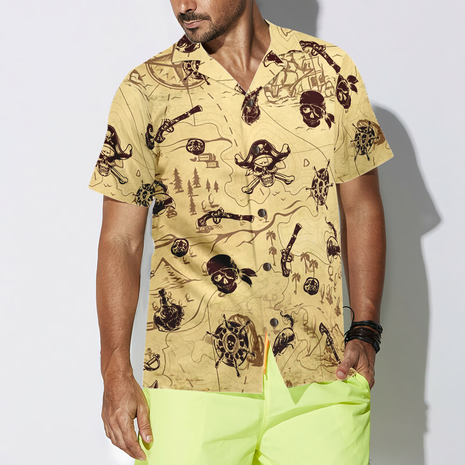 Pirate Pattern Hawaiian Shirt - Hyperfavor