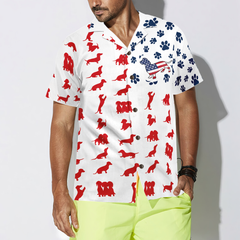 Dachshund American Flag Hawaiian Shirt - Hyperfavor