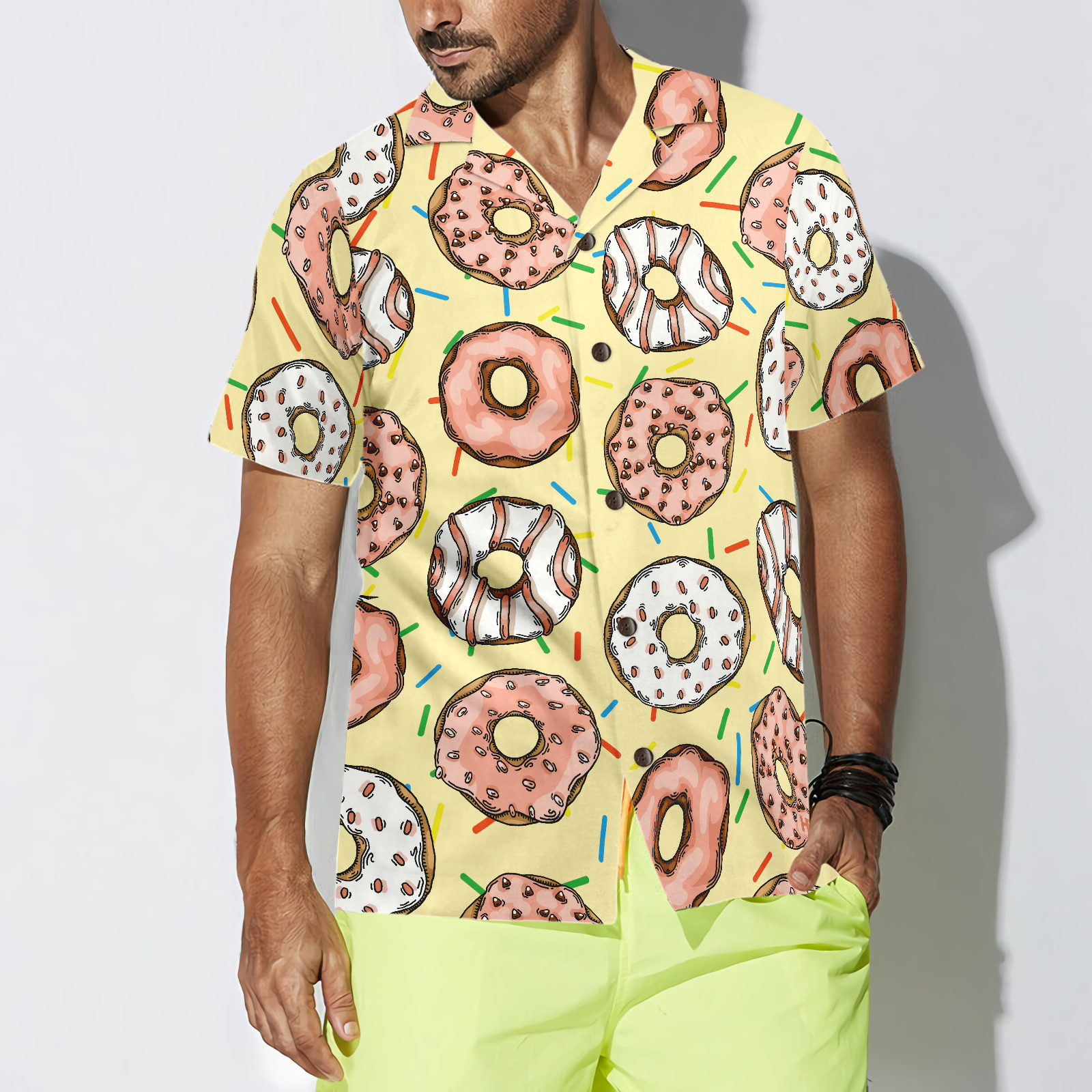 Donut Is My Life Shirt For Men Hawaiian Shirt - Hyperfavor