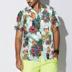 Carpenter Pineapple Seamless Pattern Hawaiian Shirt - Hyperfavor