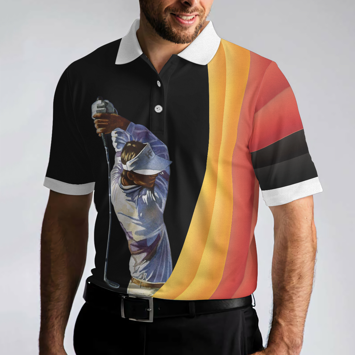 German Flag Golf Art Short Sleeve All Over Print Polo Shirt, Golfing Polo Shirt, Best Golf Shirt For Men - Hyperfavor