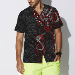 Viking Tattoo Dragon Hawaiian Shirt - Hyperfavor