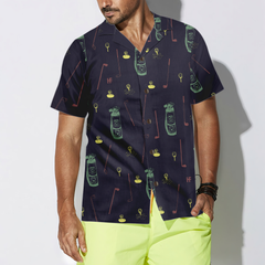 Hand Drawn Golf Seamless Pattern Hawaiian Shirt - Hyperfavor