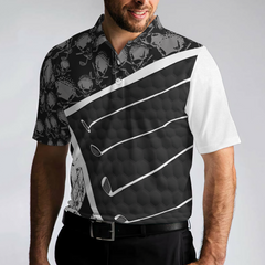 Life Is Full Of Important Choices Golf Polo Shirt, Black And White Skull Golf Shirt For Men - Hyperfavor