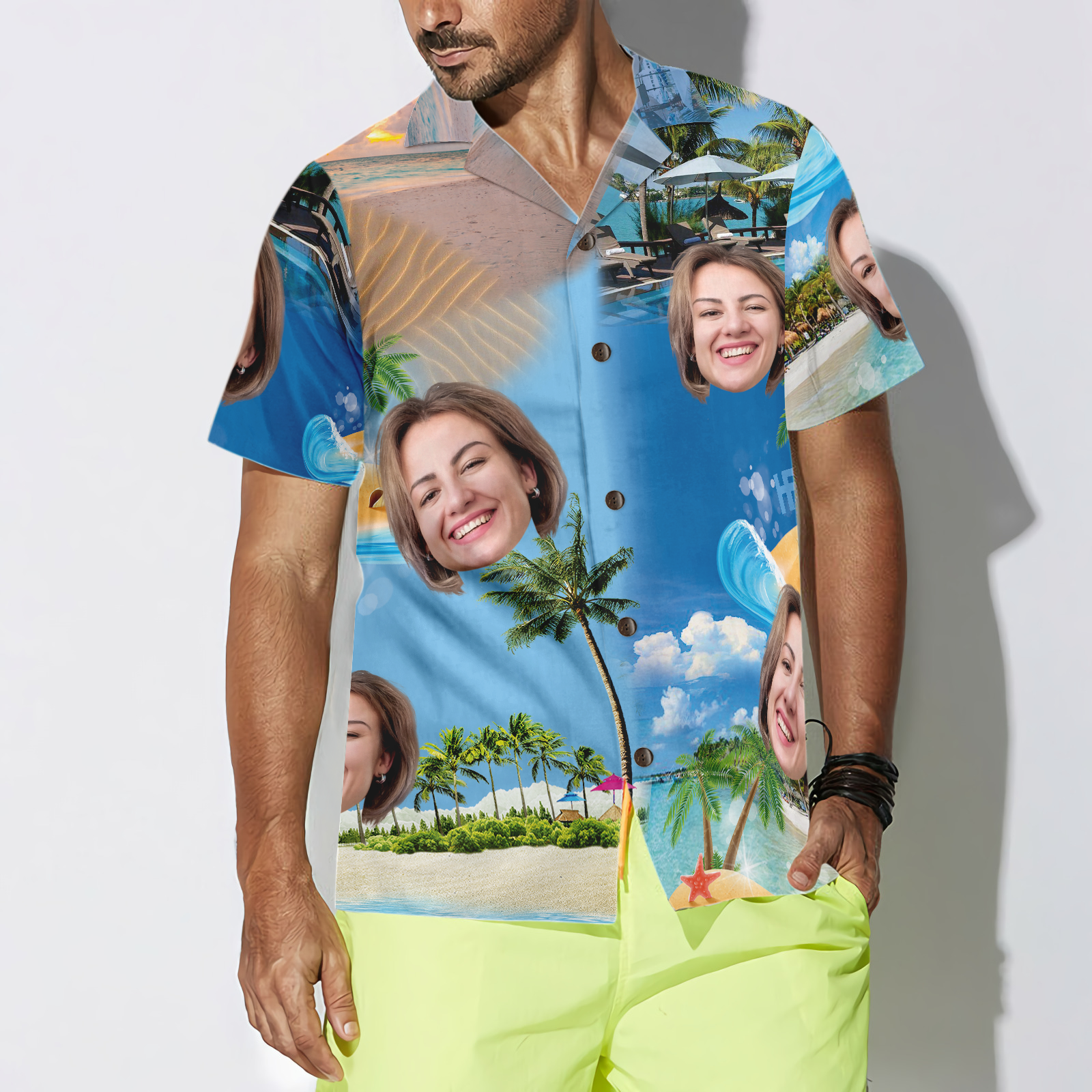 Funny Custom Face 02 Custom Hawaiian Shirt - Hyperfavor