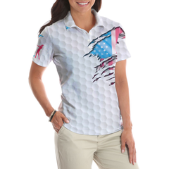 Just A Girl Who Loves Golf Short Sleeve Women Polo Shirt - Hyperfavor