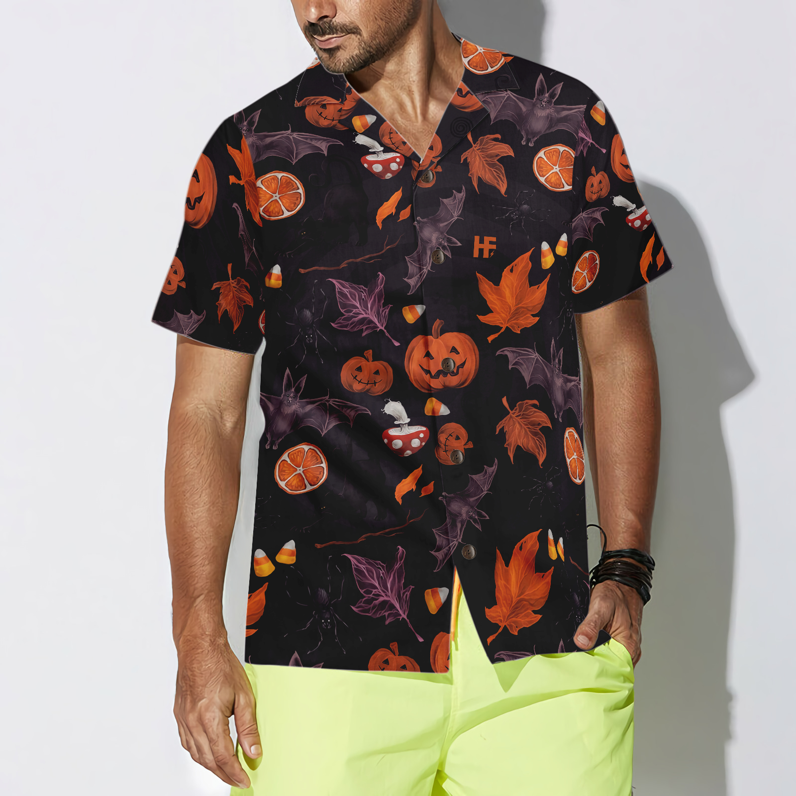 Halloween Spooky Art Hawaiian Shirt - Hyperfavor