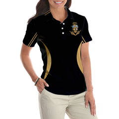 Peace Love And Light Vintage Sunset V2 Short Sleeve Women Polo Shirt - Hyperfavor