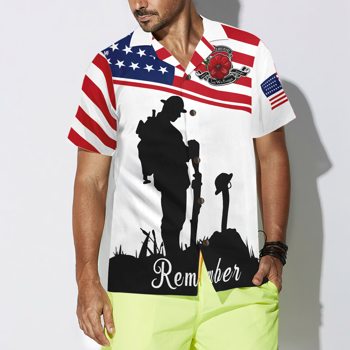 Lest We Forget Veteran Shirt Hawaiian Shirt - Hyperfavor