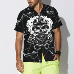 Skull Biker Motocycle Hawaiian Shirt, Motorcycle Shirts For Men And Women - Hyperfavor