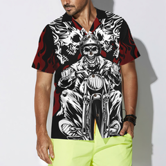 Skull Rider Motorcycle Hawaiian Shirt - Hyperfavor