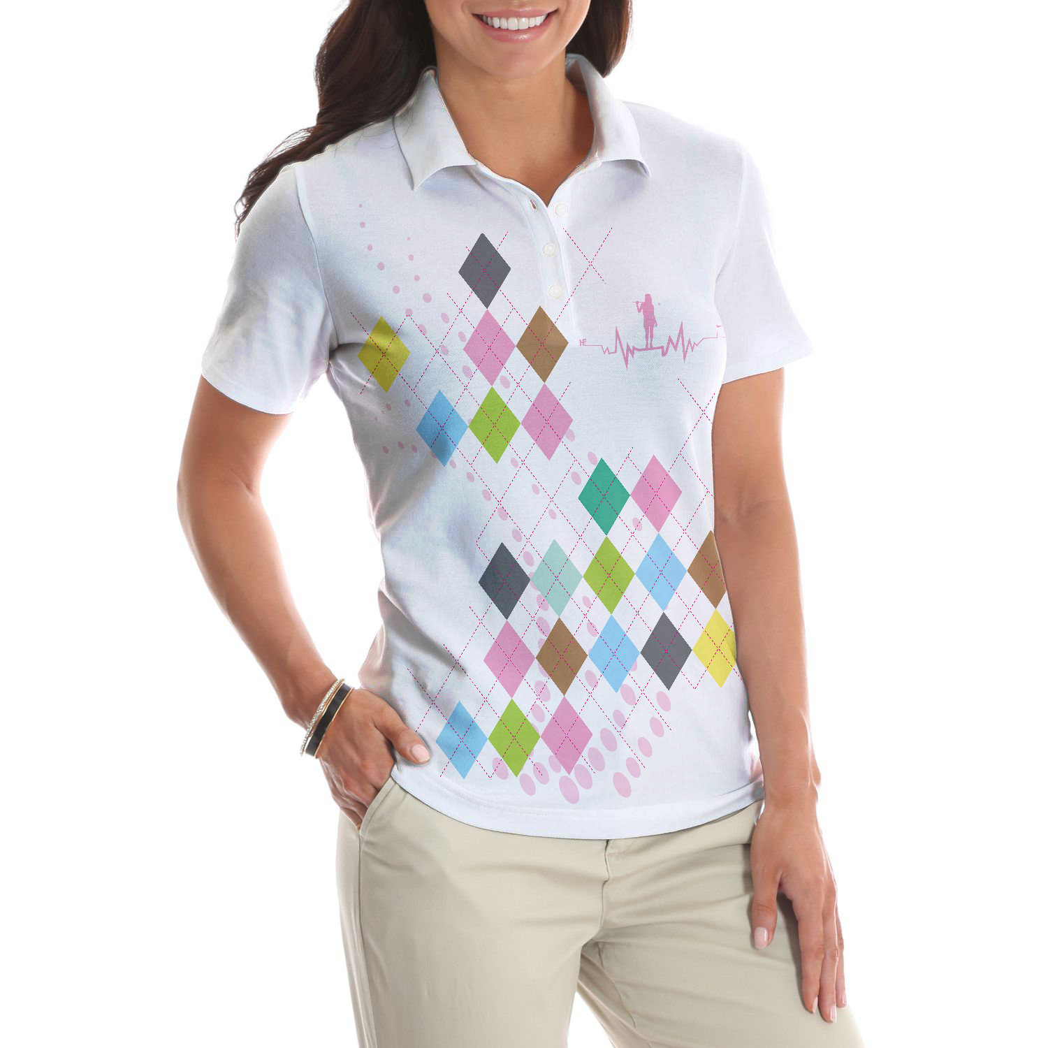 Move Over Boys Let A Girl Show You How To Golf Short Sleeve Women Polo Shirt - Hyperfavor