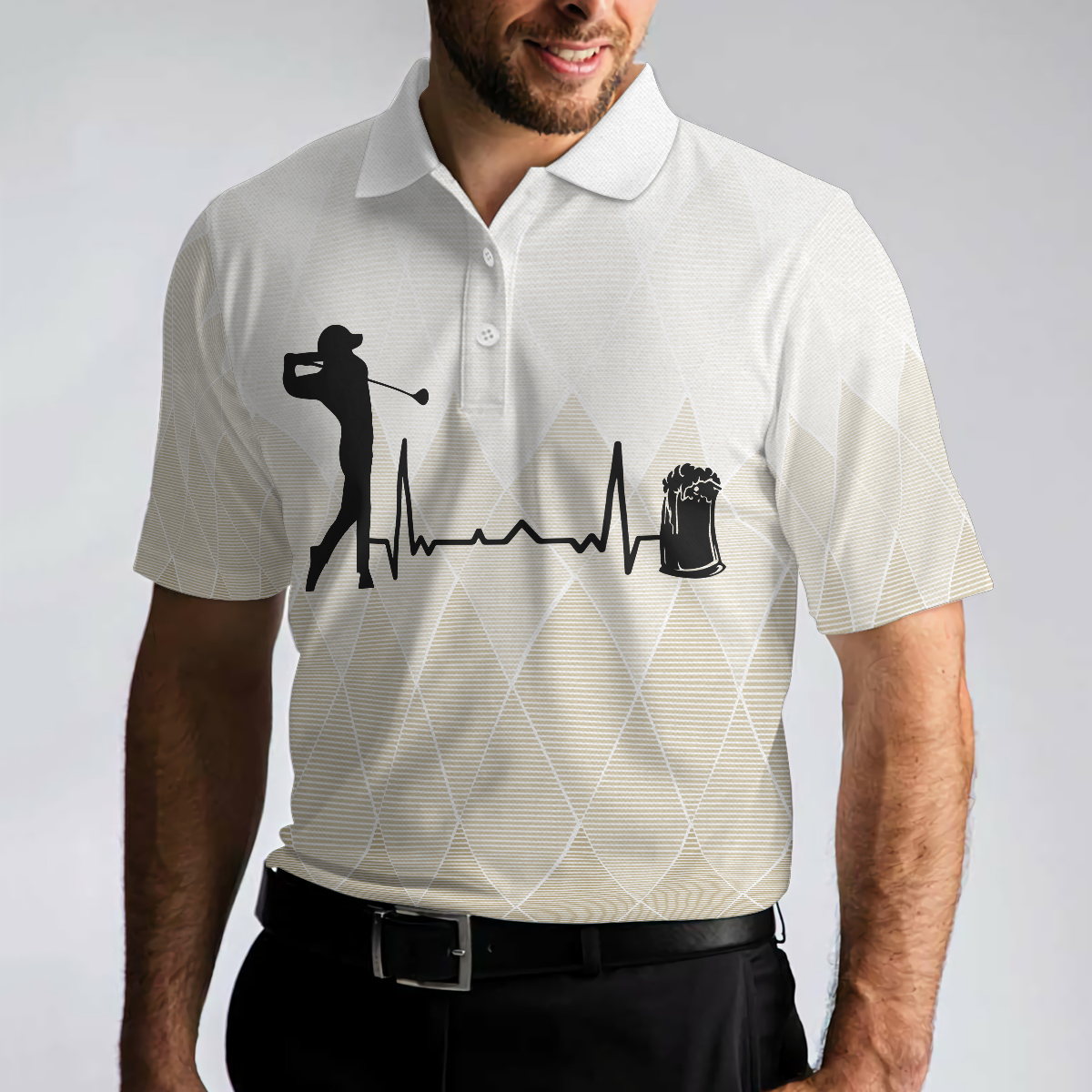 My Drinking Team Has A Golfing Problem Golf Polo Shirt - Hyperfavor