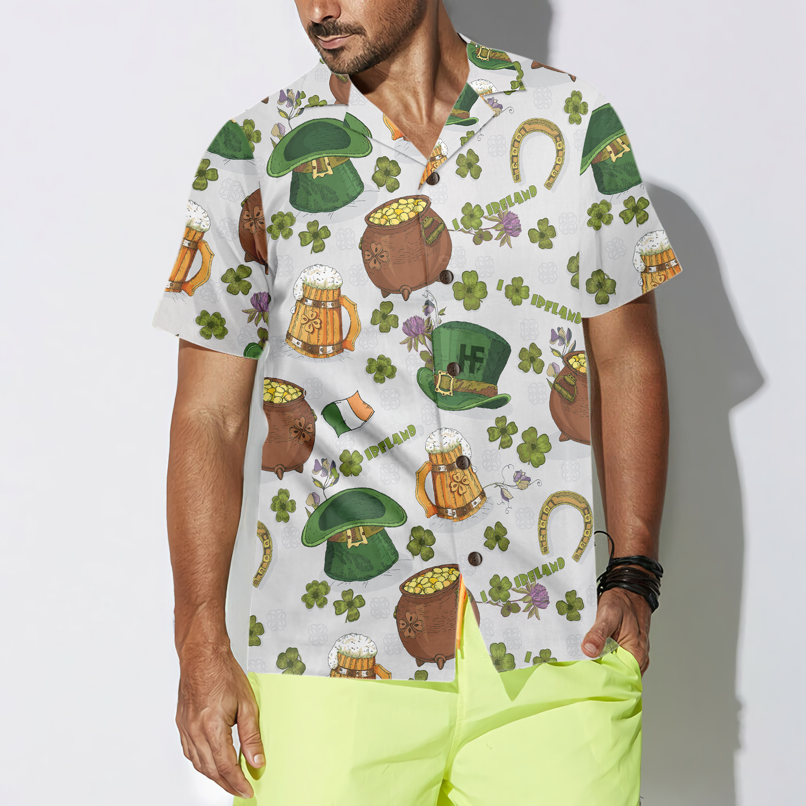 Happy Saint Patrick's Day Ireland Proud Pattern 2 Hawaiian Shirt - Hyperfavor