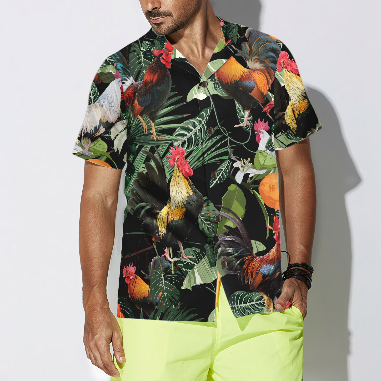 Happy Rooster Hawaiian Shirt - Hyperfavor