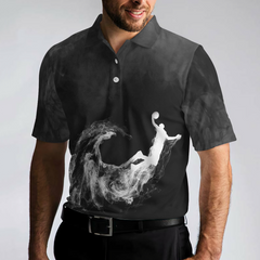 Basketball On Smoke Black Theme Polo Shirt, Smoke Basketball Dunk Player Polo Shirt, Best Baseball Shirt For Men - Hyperfavor