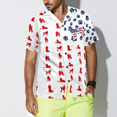 Poodles American Flag Hawaiian Shirt - Hyperfavor