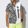 Personalized Black and White Modern Pattern Golfaholic Custom Hawaiian Shirt - Hyperfavor