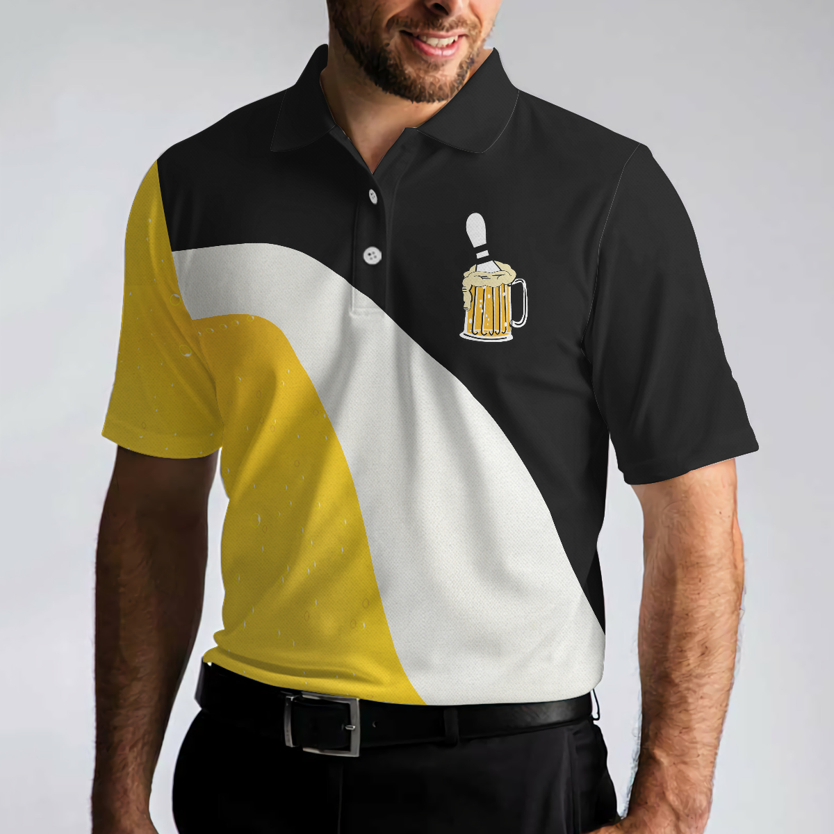 Easily Distracted By Bowling And Beer V2 Polo Shirt, Funny Drinking Bowling Polo Shirt, Best Bowling Gift Idea - Hyperfavor