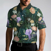 Vintage Floral Golf Texture Polo Shirt For Men - Hyperfavor