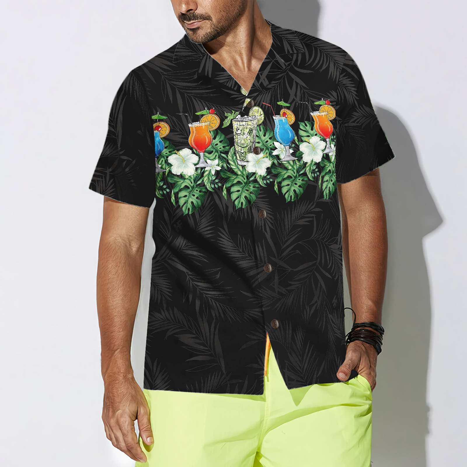 Tropical Aloha Bartender Shirt For Men Hawaiian Shirt - Hyperfavor