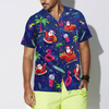 Hyperfavor Christmas Hawaiian Shirts, Santa Flamingo Tropical Pattern Shirt Short Sleeve, Christmas Shirt Idea Gift For Men And Women - Hyperfavor
