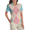 Just A Girl Who Loves Bowling Short Sleeve Polo Shirt, Plaid Pattern Bowling Polo Shirt For Female Bowlers - Hyperfavor