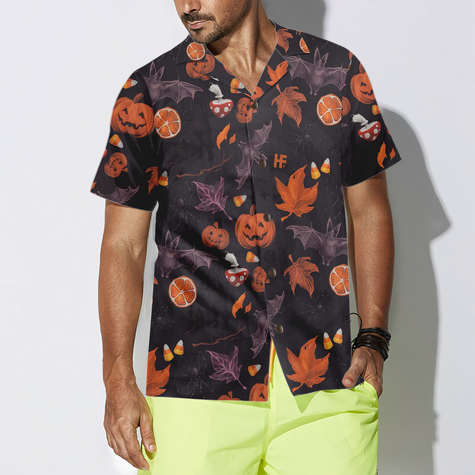 Halloween Spooky Art Hawaiian Shirt - Hyperfavor