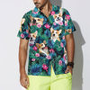Tropical Corgi Dog Shirt For Men Hawaiian Shirt - Hyperfavor