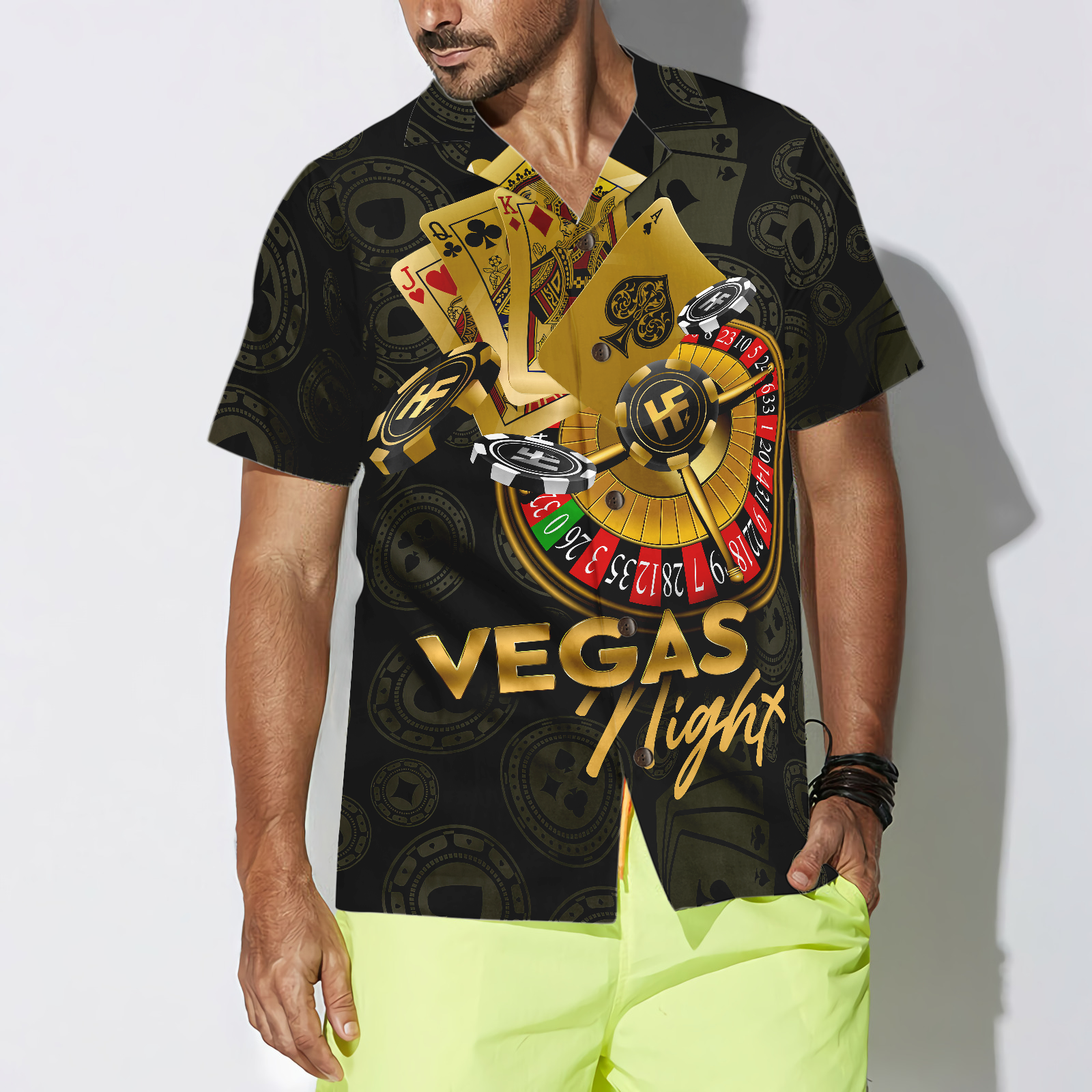 Vegas Night in Casino Hawaiian Shirt - Hyperfavor