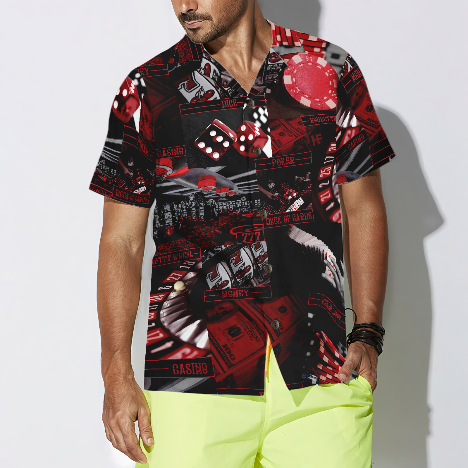 Gambling Pattern Hawaiian Shirt - Hyperfavor