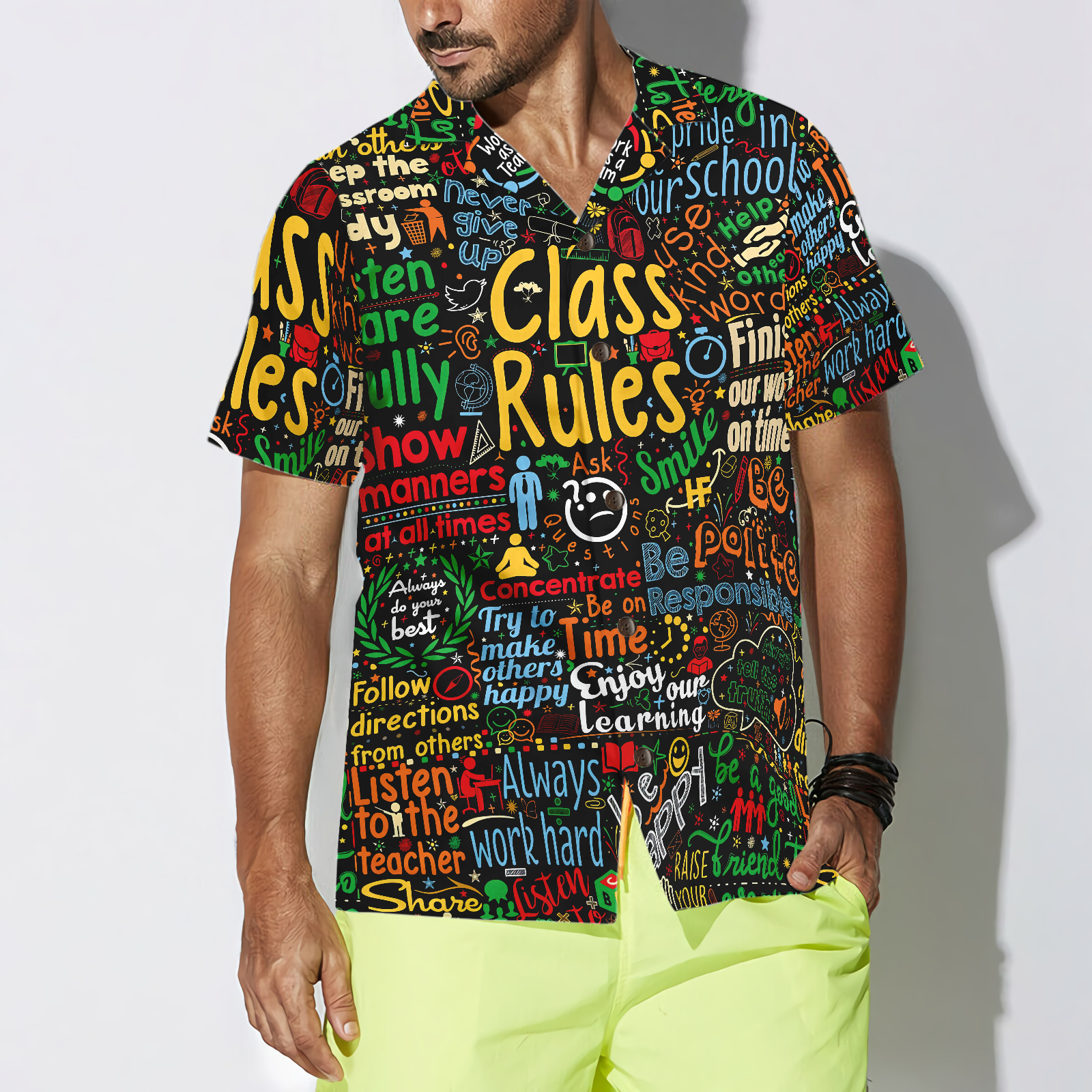 Class Rules Teacher Hawaiian Shirt, Teacher Shirt for Men And Women, Best Gift For Teachers - Hyperfavor