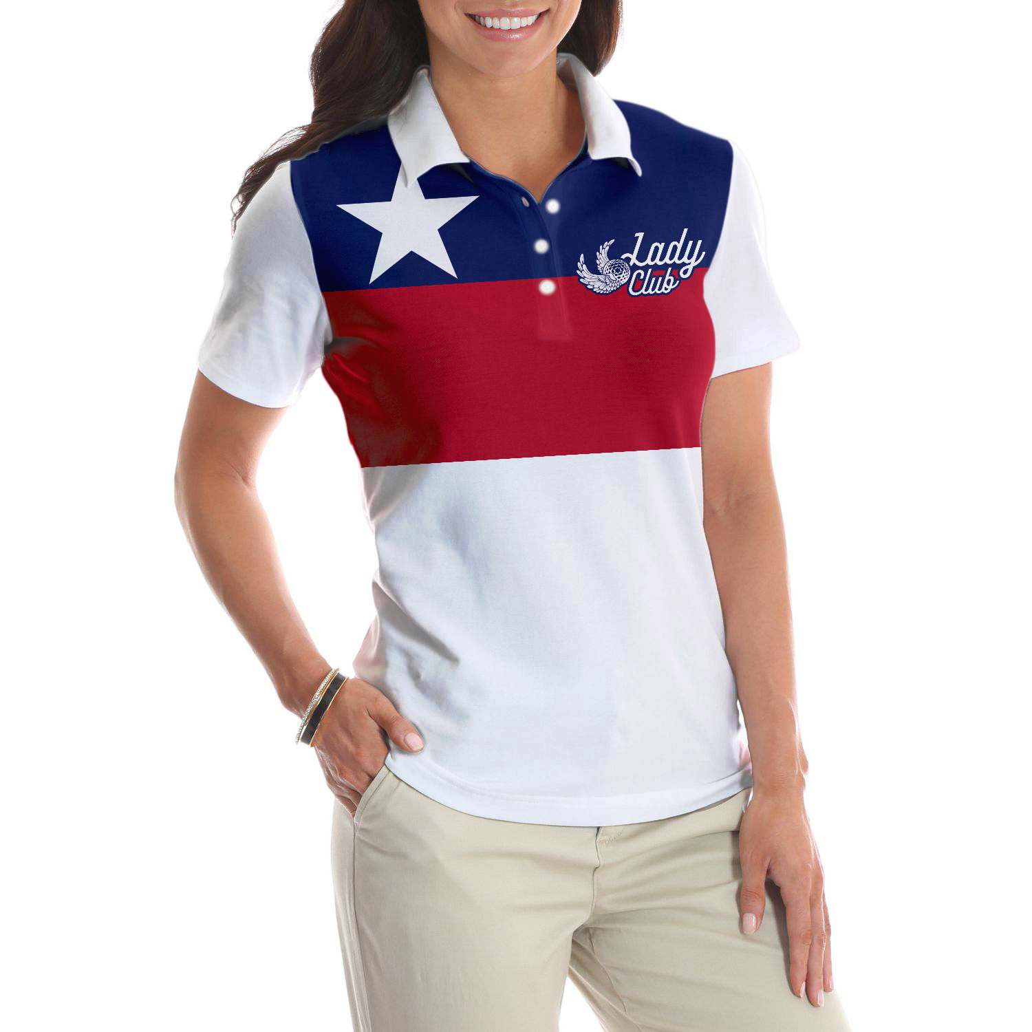 Lady Squad Texas Short Sleeve Women Polo Shirt, Texas Golf Shirt For Women - Hyperfavor