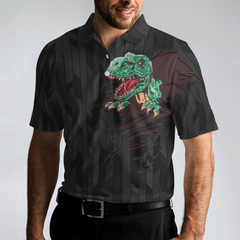 Poolasaurus Polo shirt, Black Billiards Shirt Design For Billiards Lovers, Cool Dinasour Polo Shirt - Hyperfavor