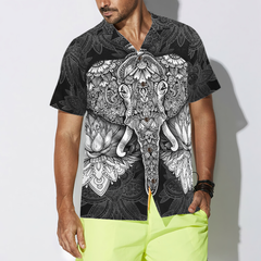 Mandala Elephant Hawaiian Shirt - Hyperfavor