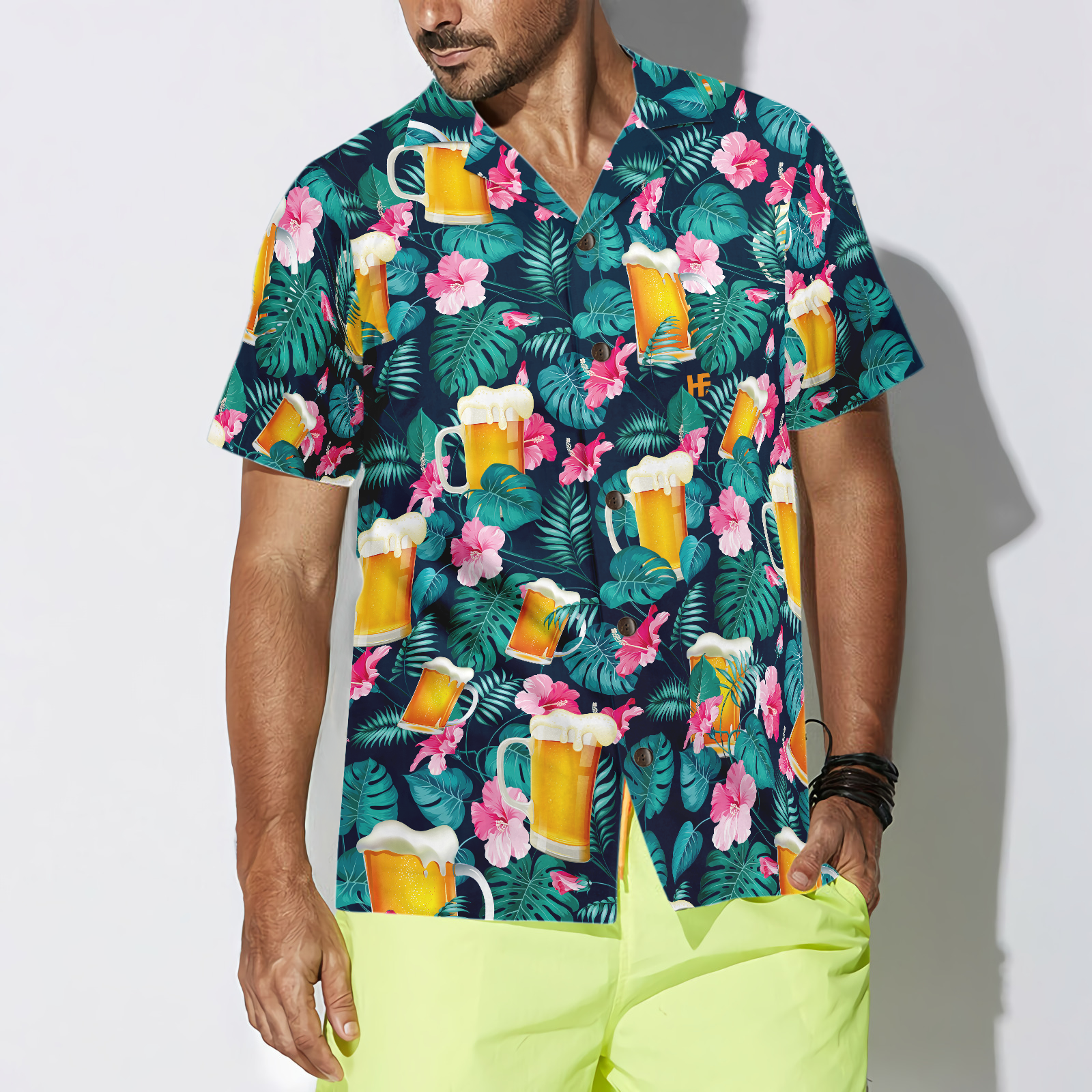 Drink Beer Alcohol Tropical Hawaiian Shirt - Hyperfavor